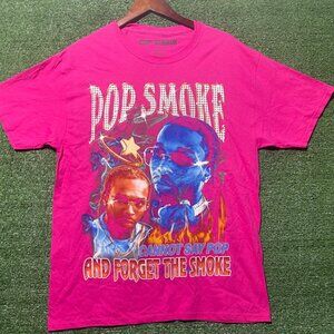 Pop Smoke Promo Tee Pink T-Shirt Size L